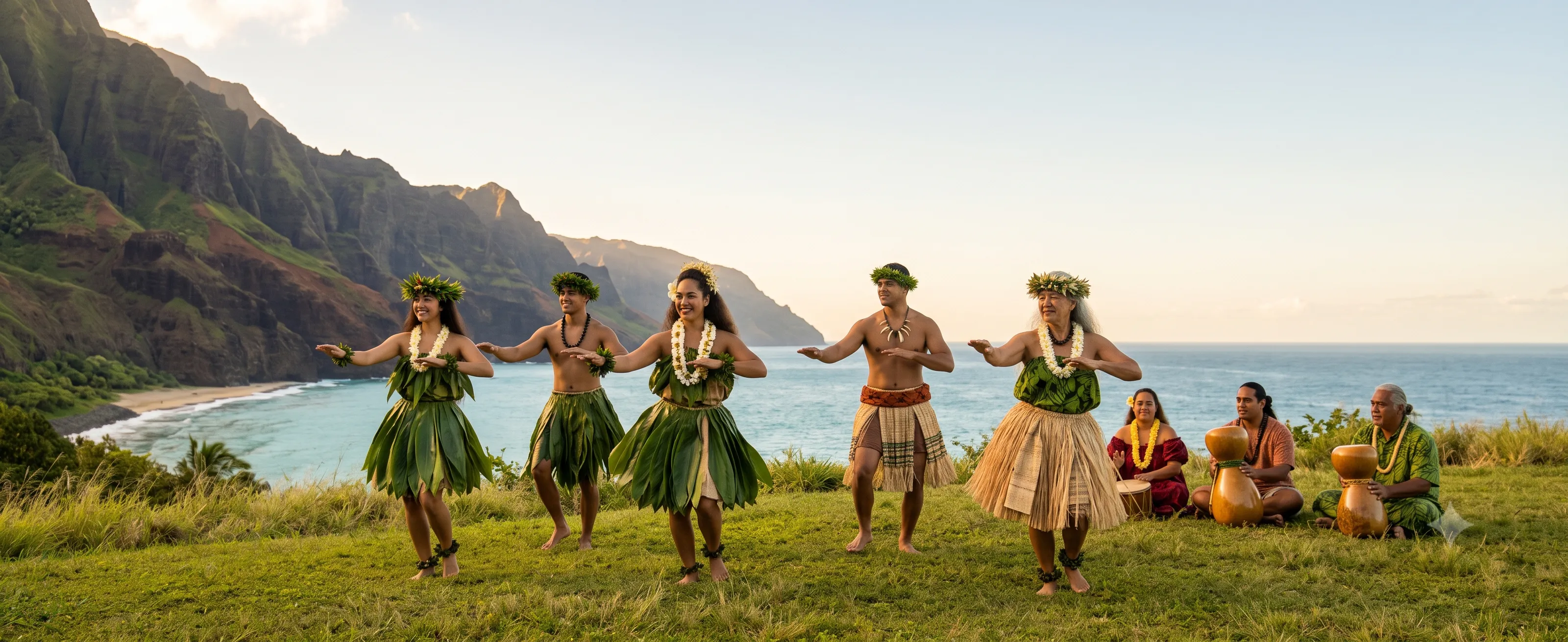 Maui cultural experiences - traditional Hawaiian hula dancers
